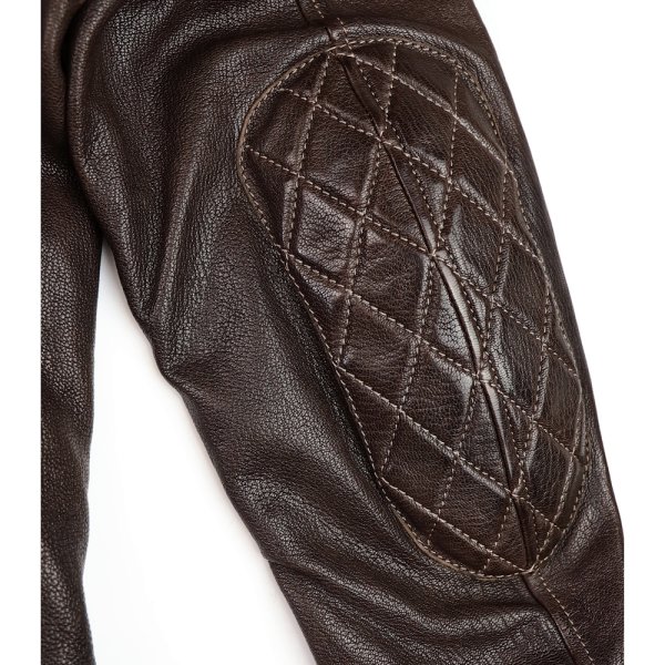 Thedi Maximos Cafe Racer Brown Calabria Goatskin Medium elbow quilting IG square.jpg